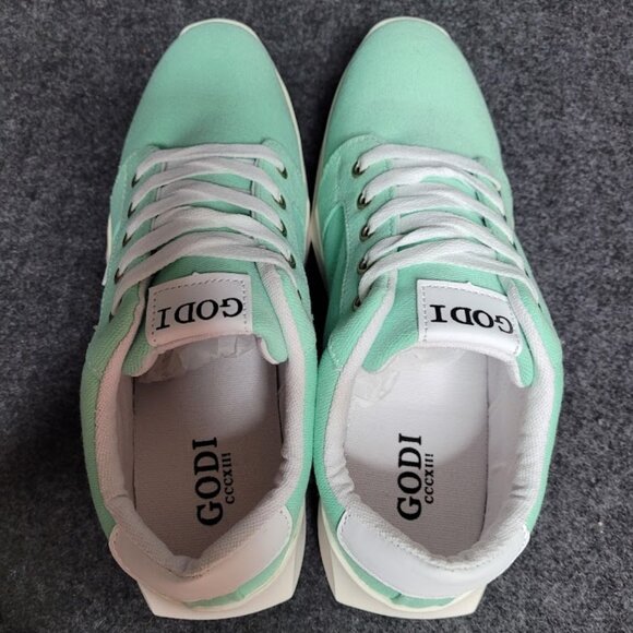 GODI CCCXIII Edsel Low Top Sneakers Mint Green New - Picture 4 of 12